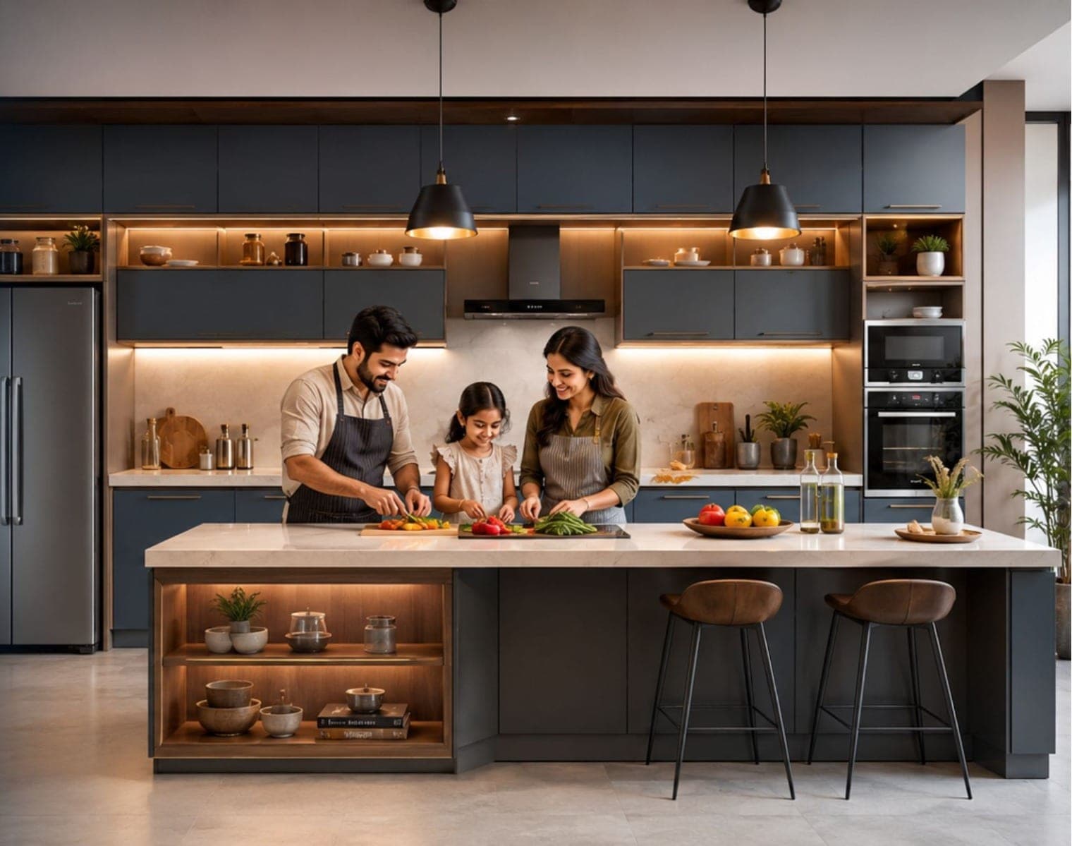A modular kitchen built by GK Interior Design Solutions